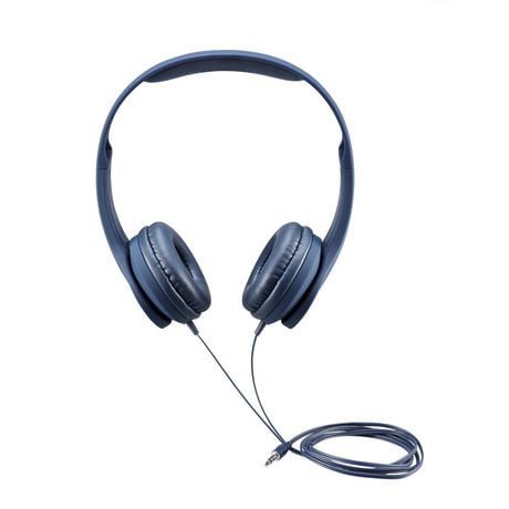 ONN ™ Wired Lightweight Headphones (Blue)