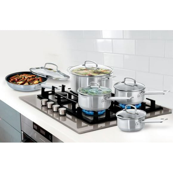 10pc Advantage Pro Stainless-Steel Cookware Set, 10 Pc Cookware Set