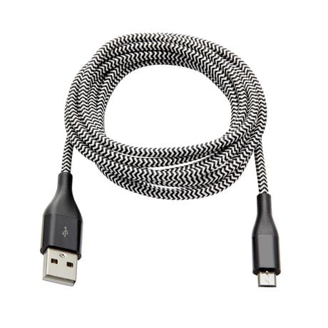Câble de charge et de synchronisation Micro-USB de 1,8 m (Noir) blackweb ™
