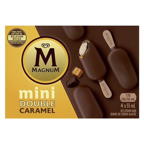 Magnum® Mini Double Caramel Belgian Chocolate Ice Cream Bars, 4x55 mL ...