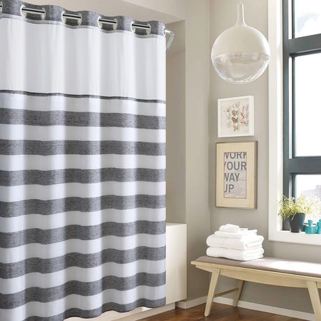 Yarn Dye Stripe Shower Curtain With, Shower Curtains & Accessories