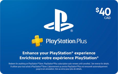 Sony PlayStation Plus Currency $40 Carte Cadeau (Code Numérique