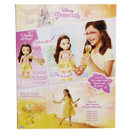 sing along belle doll with microphone