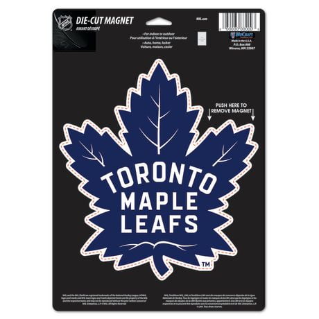 Aimant découpé avec logo des Maple Leafs de Toronto 6,25" x 9"