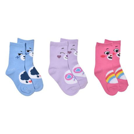 Pqt de 3 Chaussettes Care Bears pour filles Pacquet de 3 Chaussettes Care Bears pour filles