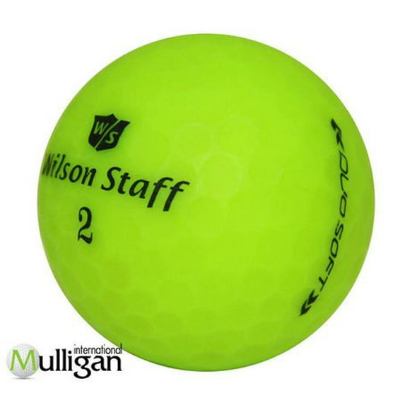Mulligan - 12 Wilson staff Duo Soft matte 5A Recycled Used Golf Balls, Green