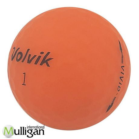 Mulligan - 12 balles de golf récupérées Volvik Vivid - Mat - 5A, Orange