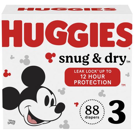 HUGGIES Snug & Dry Diapers, Mega Colossal Pack, Sizes: 1-7 | 200