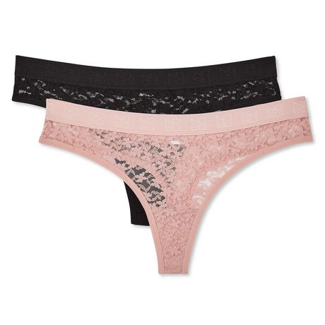 George Women's Lace Thongs 3-Pack, Sizes S-XL