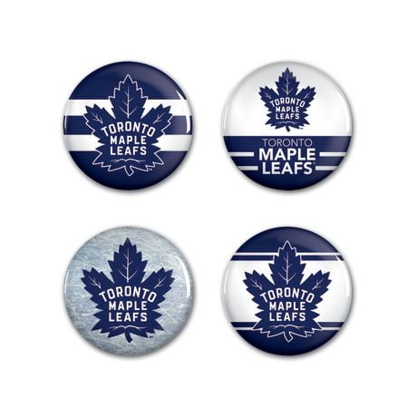 Lot de 4 boutons Toronto Maple Leafs 1 1/4" rond