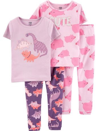 Pyjama 2 Pieces Pour Bebe Coton Fille Child Of Mine Made By Carter S Porc Walmart Canada