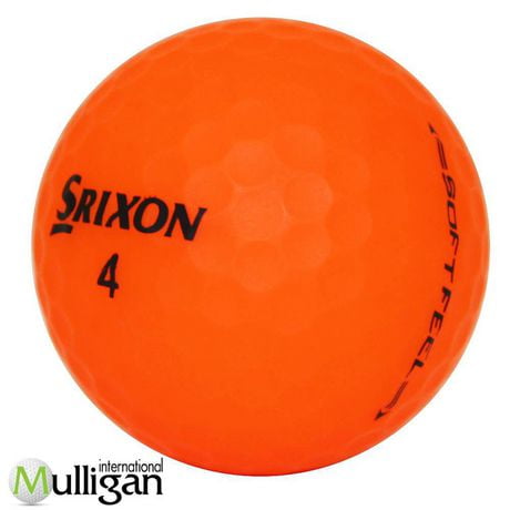 Mulligan - 12 Srixon Soft Feel - Matte - 4A Recycled Used Golf Balls, Orange