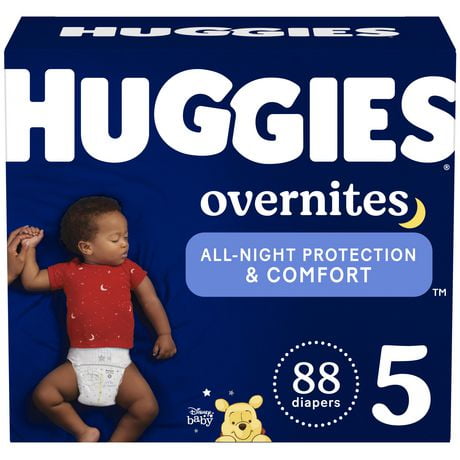 Couches pour bébés Huggies Overnites, Emballage Mega Colossal Tailles: 4-7 | 100-72 Unités
