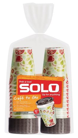 Solo Cafe To Go Disposable Cups With Lids Walmart Canada