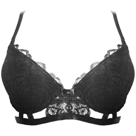 Black Push-up Lace Bra (SIZE A75/34A), Women's Fashion, New Undergarments &  Loungewear on Carousell