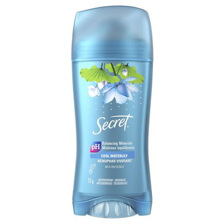 Secret Invisible Solid Antiperspirant and Deodorant, Waterlily Scent, 73g