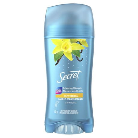 Secret Invisible Solid Antiperspirant and Deodorant, Vanilla Scent, 73g