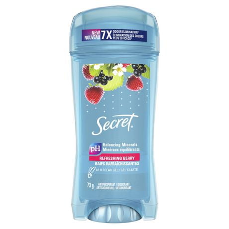 Antisudorifique et désodorisant gel clarté Secret, parfum Baies 73g