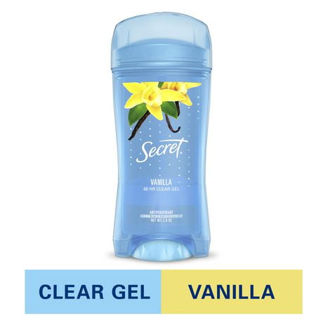 Antisudorifique et désodorisant gel clarté Secret, parfum Vanille 73g