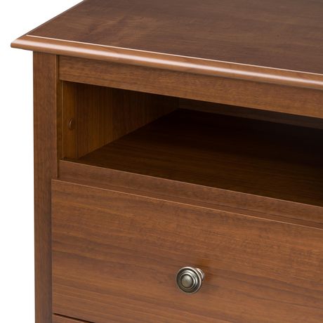 nightstand monterey drawer tall open shelf prepac cherry cubbie walmart nightstands