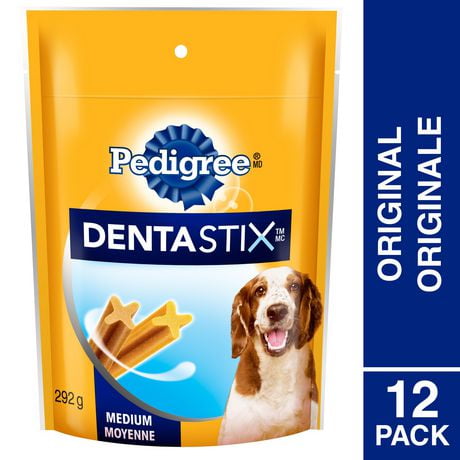 Gâteries pour chiens adultes PEDIGREE Dentastix pour chiens moyens saveur originale 12-40 Gâteries