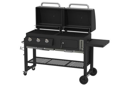 Backyard Grill 3 IN 1 Dual Fuel Gas and Charcoal 3 Burner ...