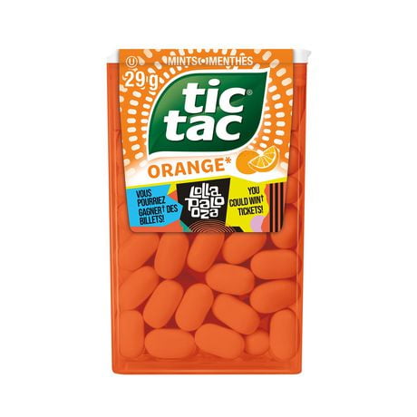 Menthes TIC TAC®,  Orange, Bonbons à la menthe 60 pilule, 29g
