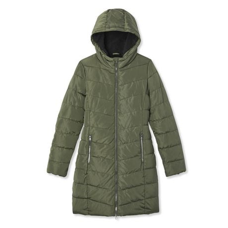 walmart puffer jacket women's