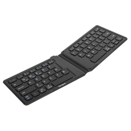 Targus AKF003US Ergonomic Foldable Bluetooth® Antimicrobial Keyboard, Convenient typing on the go.
