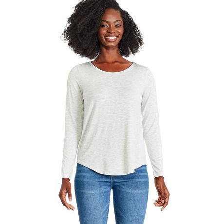 George Women's Drapey Long Sleeve Tee | Walmart Canada