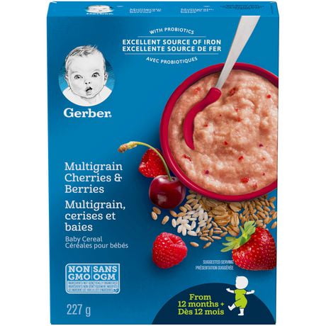 GERBER® Stage 4 Multigrain Cherries & Berries Baby Cereal 227 g, 227 GR