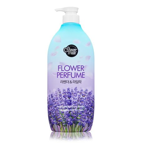 Shower Mate Perfumed Body Wash Purple Flower, 900 g