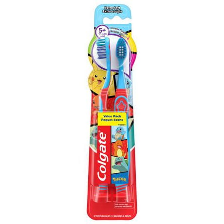 Colgate Kids Pokemon Extra Soft Toothbrush with Suction Cup- 2 Count, Toothbrush