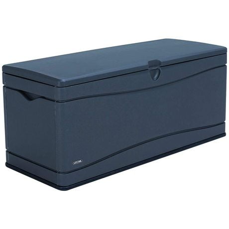 LIFETIME 130 Gallon Storage Box, Carbonized Gray