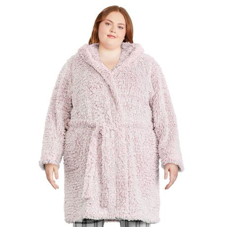 Robe de chambre en sherpa ?� motif imprim?� George Plus pour femmes - Walmart.ca