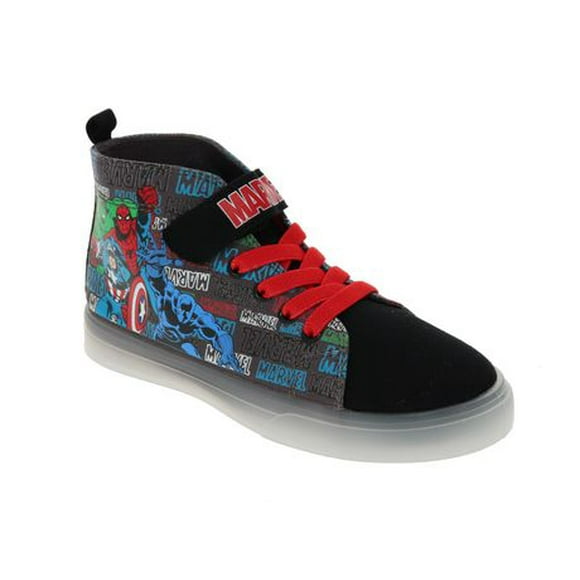 Marvel Avengers  Boy's lighted high top  Canvas Shoe
