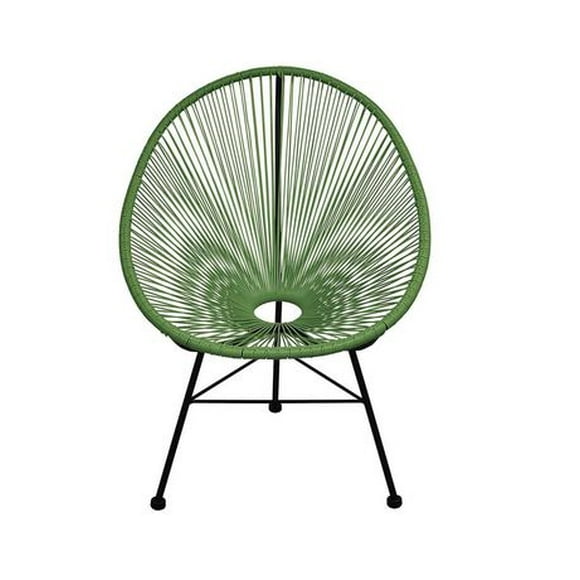 Plata Import Acapulco Chair in Green, Wire Lounge Chair, Plastic Lounge Chair, Beach Lounge Chair, Indoor-Outdoor Lounge Chair, Patio Lounge Chair, Oval Lounge Chair