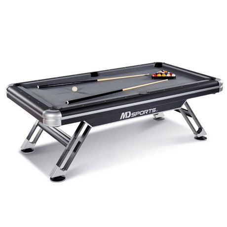 MD Sports 7.5 Ft. Titan Drop Pocket Pool Table, Billiard Accessories Included