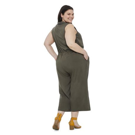 jumpsuit sleeveless leg george wide plus