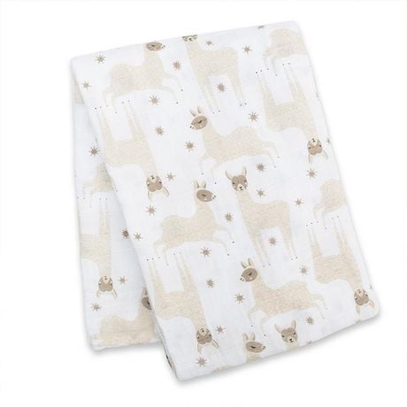 Lulujo - Couverture d'emmaillotage de coton de mousseline de bébé, couverture d'allaitement / poussette