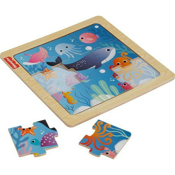 Fisher-Price Wooden Jigsaw Puzzle Ocean Sea Theme