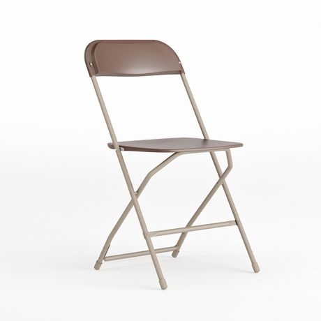 brown plastic folding chairs