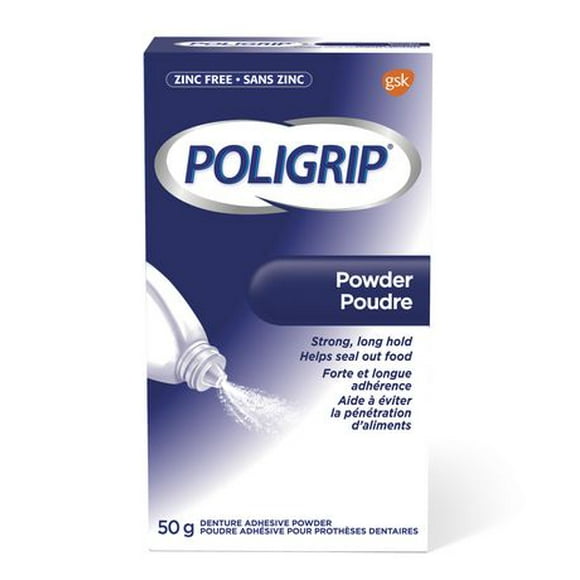 Poligrip Powder Denture Adhesive Powder, 50 g