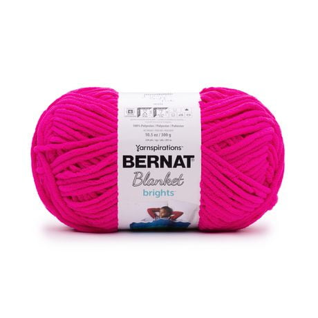 Bernat® Blanket Brights™ Yarn, Polyester #6 Super Bulky, 10.5oz/300g, 220 Yards, Polyester #6 Super Bulky Yarn