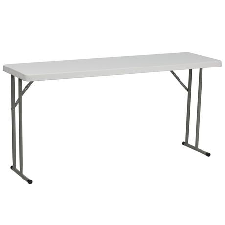 Flash Furniture Granite White Plastic Folding Training Table