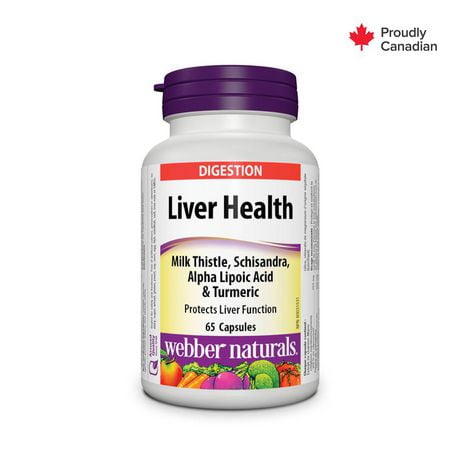 Webber Naturals® Liver Health with Milk Thistle, Schisandra, Alpha Lipoic Acid & Turmeric, 65 Capsules