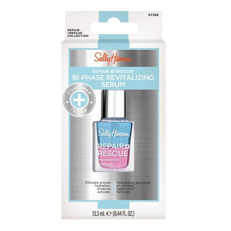 Sally Hansen - Repair + Rescue Bi-Phase Revitalizing Serum, Containing Glycerin and Grapeseed Oil, increases moisture levels and provides hydration, Revitalizing Serum
