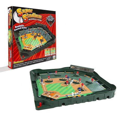 Game Zone Super Stadium Baseball Game, Tabletop Action Game for Adults and Children Ages 6+
