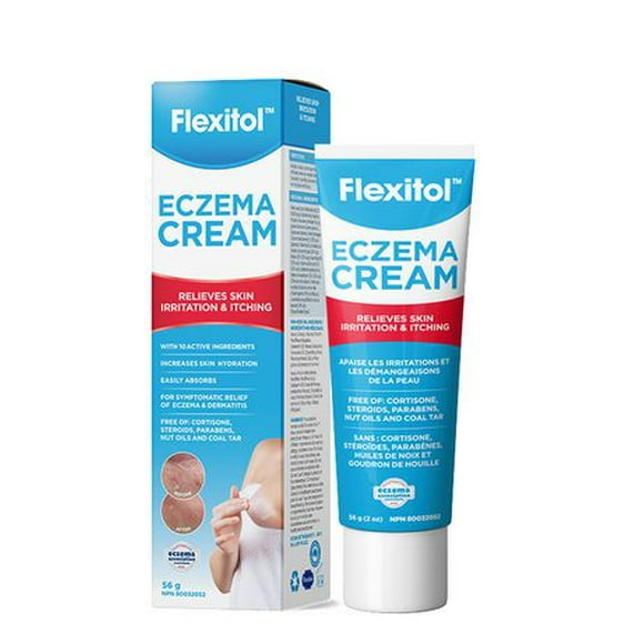 Flexitol Eczema Relief Cream | Natural Alternative to Steroids | Relieves Skin Irritation & Itching | 56g, 56g