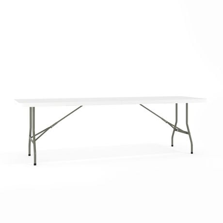 Flash Furniture Bi-Fold Granite White Plastic Folding Table